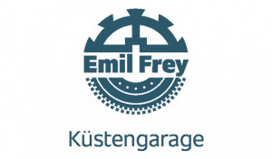 Emil Frey Logo Gesellschaft Vertikal EF Küstengarage Blau